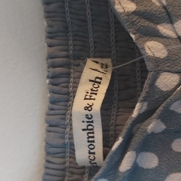NWT Abercrombie and Fitch Polka Dot Cropped Tank Smocked Back Rouched Front - Picture 5 of 7